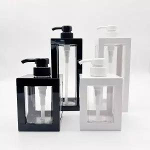 사각 모던스타일 리필 디스펜서 용기 500ml 1000ml 블랙 바디워시 샴푸