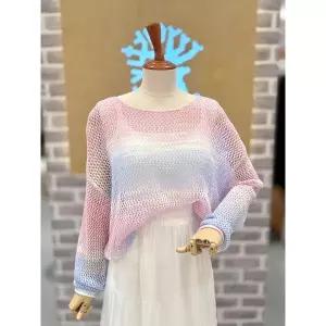 [레코브](신세계 사우스시티)레인보우 크로쉐 니트 (LC41F6KN013X)