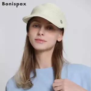 보니스팍스 버튼 포인트 라탄 캡 모자