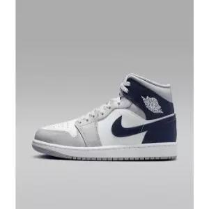 (Nike 국내매장판) 나이키 에어 조던 1 미드 네이비 블루 남성 신발 운동화 DQ8426-104