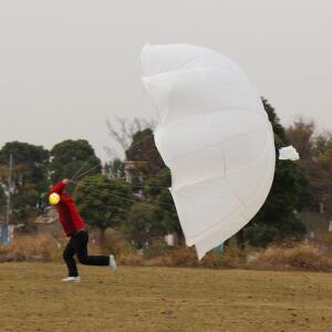 RC 고정익 멀티콥터 비행기용 낙하산 헤드 코트, 야외 비행 직경 2m, 3m, 흰색 낙하산 천, 1 개