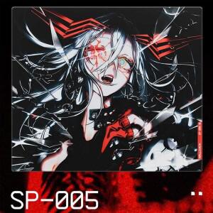 W-Wallhack SP005 글래스 마우스 패드 애니메이션 헌터 소라 유메 무광 표면 데스크탑 매트 강화유리 FPS