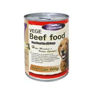 베게 대용량 애견통조림 소고기캔 400g