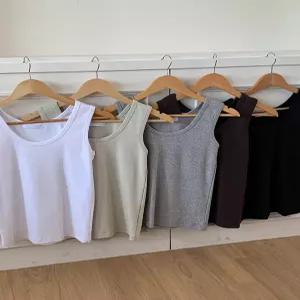 마일드 스판 U넥 슬리브리스 (5 color)