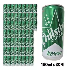 롯데 칠성사이다 캔 190ml x 60개
