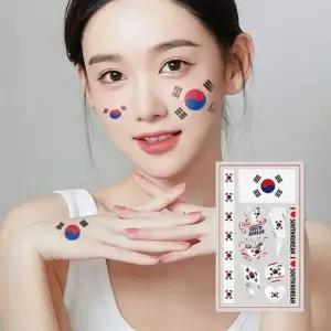 태극기문신스티커 태극마크 레터링 물타투 태극기 타투 스티커 M12822