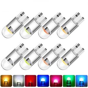 LED 194 인테리어 돔 램프 번호판 조명 T10 W5W Cob 트렁크 전구 6000K 화이트 오렌지 앰버 12V 24V 레드