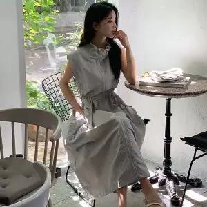 [미나그램] 켈모 스트링 아노락집업원피스