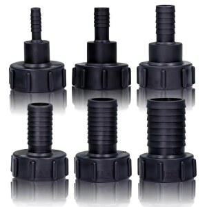 IBC 탱크 호스 어댑터 S60X6 스레드 커플링 50MM 관개 19MM 수리 조인트 32MM 굵은 25MM 바브 정원 38MM 연결 12MM 파고다