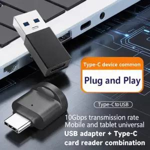 아연 합금 쉘이 있는 Type-C TF 카드 리더기 SD 노트북 태블릿 스마트폰용 USB-C to 어댑터 포함