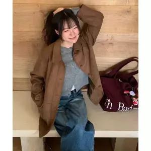 MARIE CLAIRE 스웨이드 하프 자켓(MAGAJK07MBR)