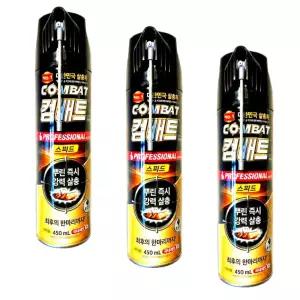 헨켈 컴배트 스피드 에어졸 바퀴용 450ml x3개 프로페셔널 뿌리는 바퀴약 강력 살충 스프레이
