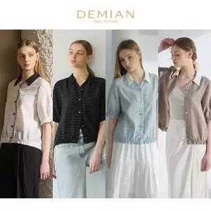 [10%적립][데미안(DEMIAN)] 26SS Authentic Flax 린넨 블렌딩 썸머 셔츠 블라우스 3종