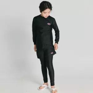 남아 생존수영 아동 주니어 수영복 긴팔 반바지 레깅스 세트 309 블랙 래쉬가드