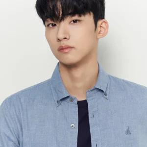 빈폴 멘 브러쉬드 헤링본 셔츠 블루 BC5964C22P C22P