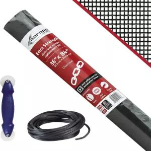 창문과 문을 위한 생고뱅 ADFORS 엑스트라 스트렝스 스크린 수리 키트 36인치 x 84인치 - DIY 내구성 화면