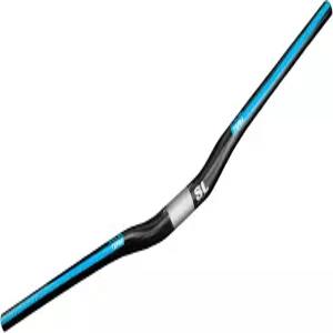 Ycyctk mtb 핸들바 카본 라이저 38 740mm 3K 광택 파이버 산악 자전거 스쿠터바 블루