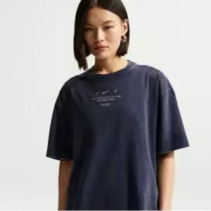 나이키 반팔티 EQJ IV2035-410 여성 스포츠웨어 클래식 오버사이즈 티셔츠