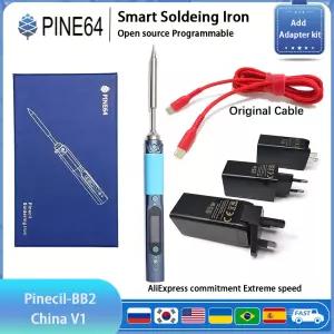 기존 Pinecil V1 납땜 인두 Pinecil BB2 실리콘 케이블 65w 어댑터 키트 TS-B2 기존 소스 펌웨어