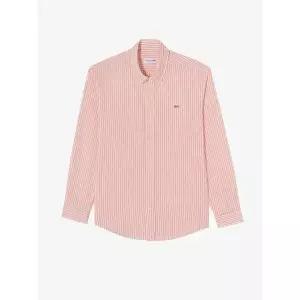 매장정품 라코스테 브랜드관 26SS(남성) 린넨 혼방 스트라이프 셔츠 CH838E-56G UI2(코랄핑크) 177145
