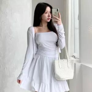 [옷자락]여성 여름 슬림핏 크롭 숄 가디건 판초 망토 케이프