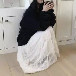 [옷자락]여성 쉬폰 프릴 롱 스커트 캉캉 스타일 치마