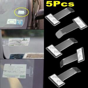 자동차 스타일링 주차 티켓 홀더 패스너 카드 송장 영수증 장착 플라스틱 주최자 앞 유리 스티커