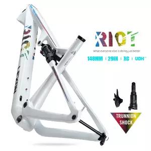 자전거프레임 2024 LEXON 자전거 프레임 XC 풀 카본 M 서스펜션 29 부스트 세트 트러니언 락쇼스 쇼크 부품