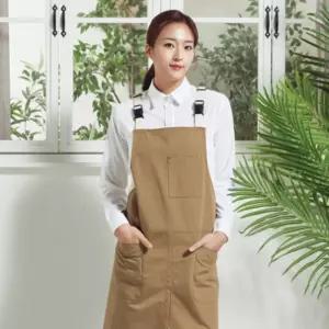 연브라운 구김적은 작업용 H형 앞치마 캠핑 버클치남자 카페유니폼 홀서빙 복치마 H치마 매장 바리스타 빅