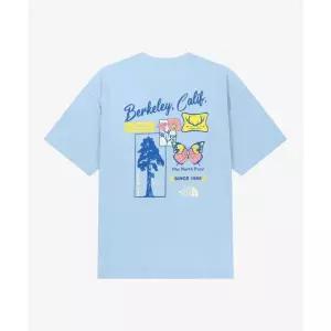 노스페이스 THE NORTH FACE NT7US12M 화이트라벨 반팔 티 LIGHT BLUE 329853