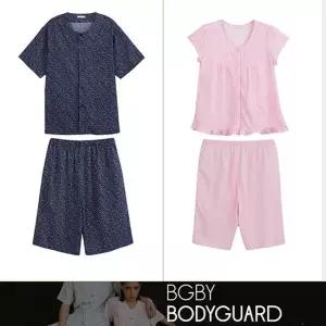 보디가드 소프트터치 면레이온 데일리 반팔 파자마세트