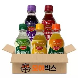 [모아박스] best 델몬트 과즙 페트 음료 400ml 5종 (오렌지 포도 망고 알로에 토마토)