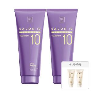 미쟝센 살롱10 시카프로틴 트리트먼트 215ml, 2개 + 증정 (샴푸 손상용, 30ml,2개)