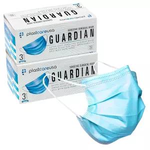 PlastCare USA 100 4겹 ASTM 레벨 3 마스크 일회용(파란색) (50박스 2개)