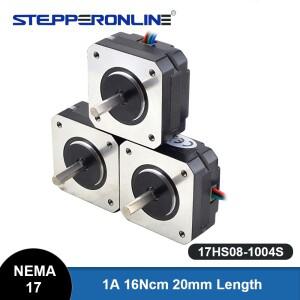STEPPERONLINE 17HS08-1004S Nema 17 스테퍼 모터 20.5mm 16Ncm 1A 42 스텝 4-리드 압출기 CNC XYZ 3D 프린