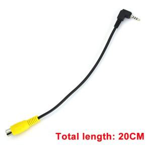 1개 AV 입력 비디오 케이블 어댑터 2.5mm 잭 남성 플매트 카펫 러그 RCA 여성 GPS 및 후방 카메라 변환
