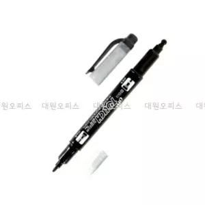 동아 원터치 양면 컴퓨터용 싸인펜 1타 -둥근닙