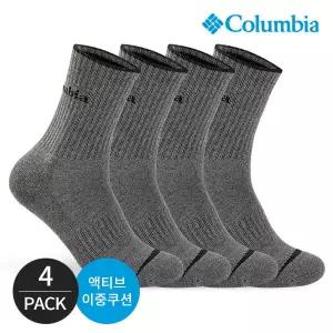 [하프클럽/] 남성 쿠션 앞넥선 등산 중목양말 4P_DG