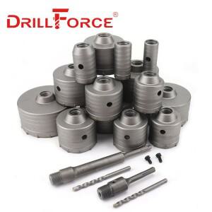 Drillforce 30-160mm 콘크리트 구멍 톱 전기  코어 시멘트 돌 벽 에어컨  SDS 플러스 MAX 헥스 드릴 비트