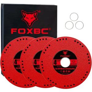 FOXBC 4-1/2인치 금속 다이아몬드 톱날 앵글 그라인더용 다목적 컷오프 및 연삭 휠 철근 스테인리스 스틸