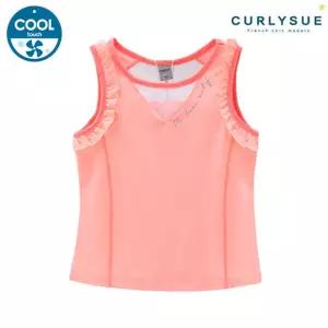 CURLYSUE [컬리수] 쿨메쉬 민소매티셔츠 냉장고원단