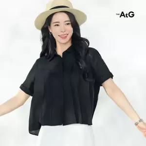 더엣지 26s s 린넨혼방 플리츠 블라우스2종