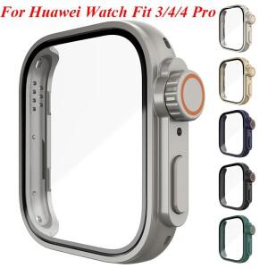 Huawei Watch Fit 3 4 4Pro 강화 유리 케이스 용  변경 화면 보호기 Ultra 2로 업그레이드