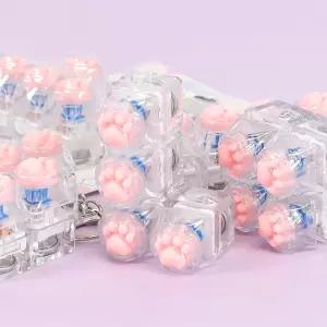 4구 캣츠 LED 딸깍이 키링 5000 랜덤 (386) 키캡