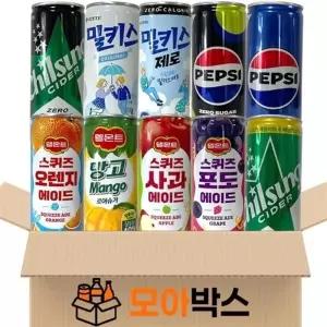 [모아박스] BEST 과즙음료 탄산음료 캔 음료 10종 30캔 롯데칠성음료