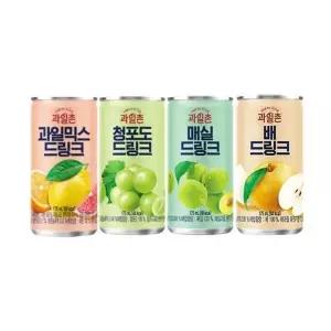 한번에먹자쇼핑몰 과일촌 드링크 주스 175ml 4종 혼합 / 청포도 7 + 과일믹스 7 + 배 8 + 매실 8 / 총 30개