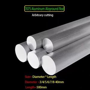 직경 3/4/5/6/7/8-40mm 7075 알루미늄 막대 솔리드 스트립 라운드 바 길이 500mm
