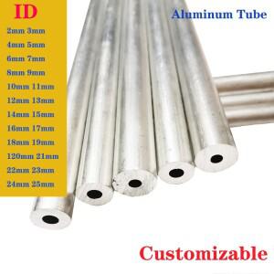 6061 알루미늄 튜브 ID 2mm 3mm 4mm 5mm 6mm 7mm 8mm 9mm 10mm ~  합금 파이프 원형 CNC 금속
