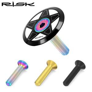 RISK 티타늄 볼트 M6 x 30 35 40 50mm 육각 렌치 MTB 로드 바이크 테이퍼 헤드 스크류 자전거 캡 고정 레인