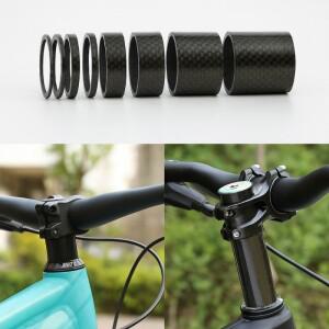 1-1/8인치(28.6mm) 포크 헤드셋 핸들바 스템 라이저 와셔용 3K 무광 마감 카본 파이버 스페이서 (MTB 로드